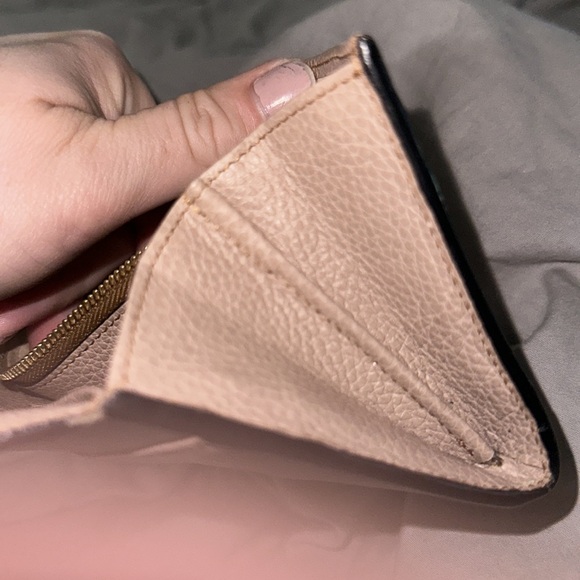 Chloe authentic real leather three diff color tans big wallet snaps open 7 card - Picture 11 of 13